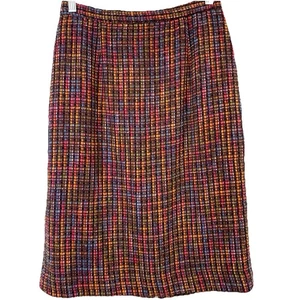Falda Lápiz Talbots Tweed Talla 4 Forrada Cremallera Debajo de la Rodilla Preppy Trabajo Escolar EE. UU. - Imagen 1 de 9