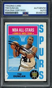 2001 Topps Heritage TIM DUNCAN signed card (Spurs - autograph) PSA/DNA certified - Picture 1 of 1