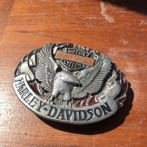 Vintage 1992 Harley Davidson Eagle Gürtelschnalle: , USA Made, Rare Buckle - Bild 1 von 17