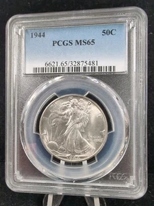 1944 50C Walking Liberty mezzo dollaro PCGS MS65 #5776 - Foto 1 di 2
