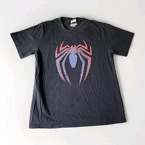 Marvel Shirt Youth Medium (10-12) Spiderman Black Graphic Tee Cotton - Picture 1 of 8