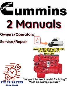 MANUAL DE SERVICIO DE REPARACIÓN DE MANTENIMIENTO CUMMINS ENGINE ISB SERIE ISB5.9 PDF ON USB - Imagen 1 de 20