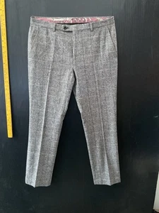 Paisley & Gray Plaid Pants Mens W36/32L Slim Fit Wool Blend Tartan Pockets - Picture 1 of 11