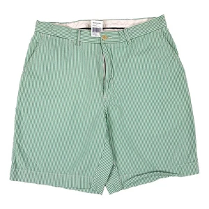 Polo Ralph Lauren Seersucker Shorts - Green/White - Size: 34W - Picture 1 of 3