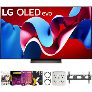 LG 65" OLED evo C4 Series Smart TV 4K Processor (2024) w/ Movies Streaming Pack - Picture 1 of 12