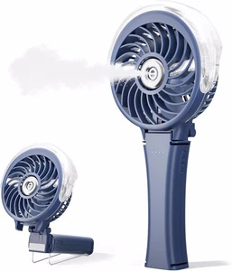 HandFan 2025 verbesserter tragbarer Nebelventilator, zwei Tasten einfache Bedienung, blau - Bild 1 von 2