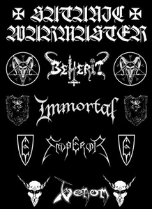 Black Metal Superstrip XXL Back Patch Venom Emperor Immortal Beherit Warmaster - Picture 1 of 5