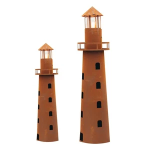 Leuchtturm  Norddeutschland aus Metall Edelrost Leuchtturm XXL - Echtrost - Bild 1 von 16