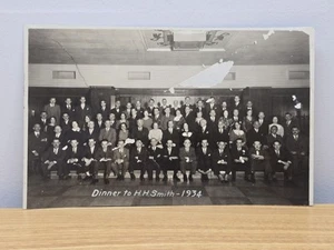 Antique Photo Dinner To H.H. Smith Group Photo 9 1/4" X 5 3/4" - Picture 1 of 7