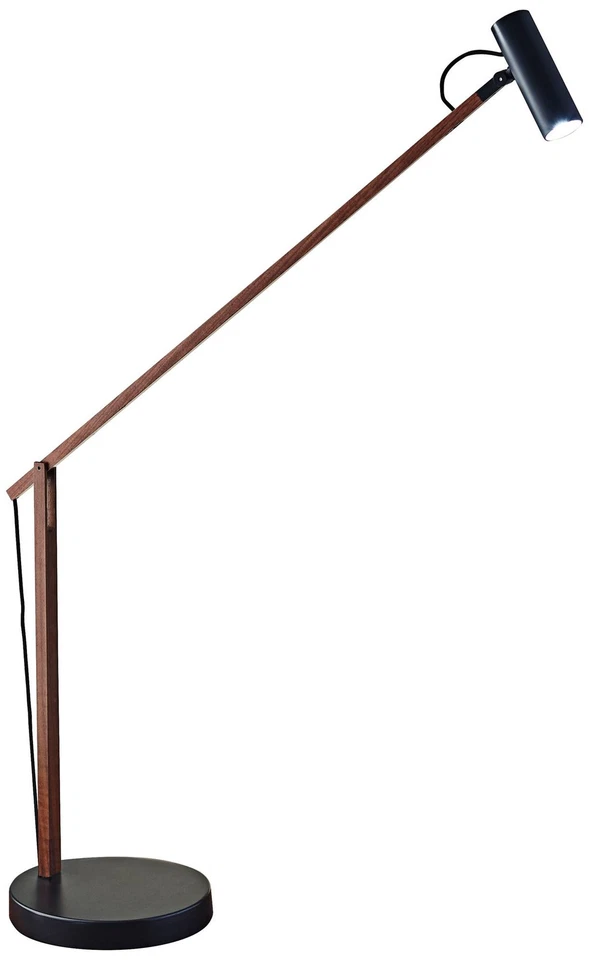 Lámpara de Escritorio LED Moderna Madera y Negra Altura Ajustable Grúa Adesso ADS360 Foto 1 de 1