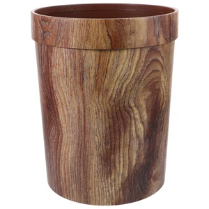 1 Stück Holzmaserung Behälter Vintage Mülleimer Massivholzimitat Mülleimer - Bild 1 von 9