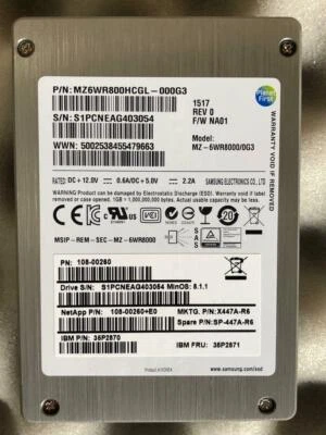 IBM 800GB SAS 6Gbps 2.5-inch Internal Solid State Drive - FRU: 35P2870/ Original - Image 1 of 2
