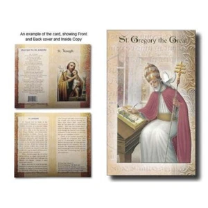Saint Gregory the Great Biography Card 80 x 135mm Folded, Gold Foiled - Imagen 1 de 1