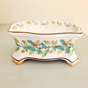 Raro Antiguo Tazón de Cerámica de Navidad para Perro Staffordshire Medio Victoriano - Imagen 1 de 6