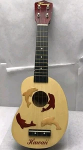 Hawaii Leolani Kidney Dolphin Ukulele 18" Brown Uke - Picture 1 of 6