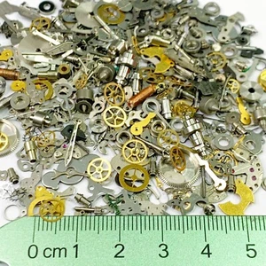 Lotto riparazione 30 grammi ricambi orologi ruote steampunk ingranaggi mani orologiaio ingranaggi oro - Foto 1 di 8