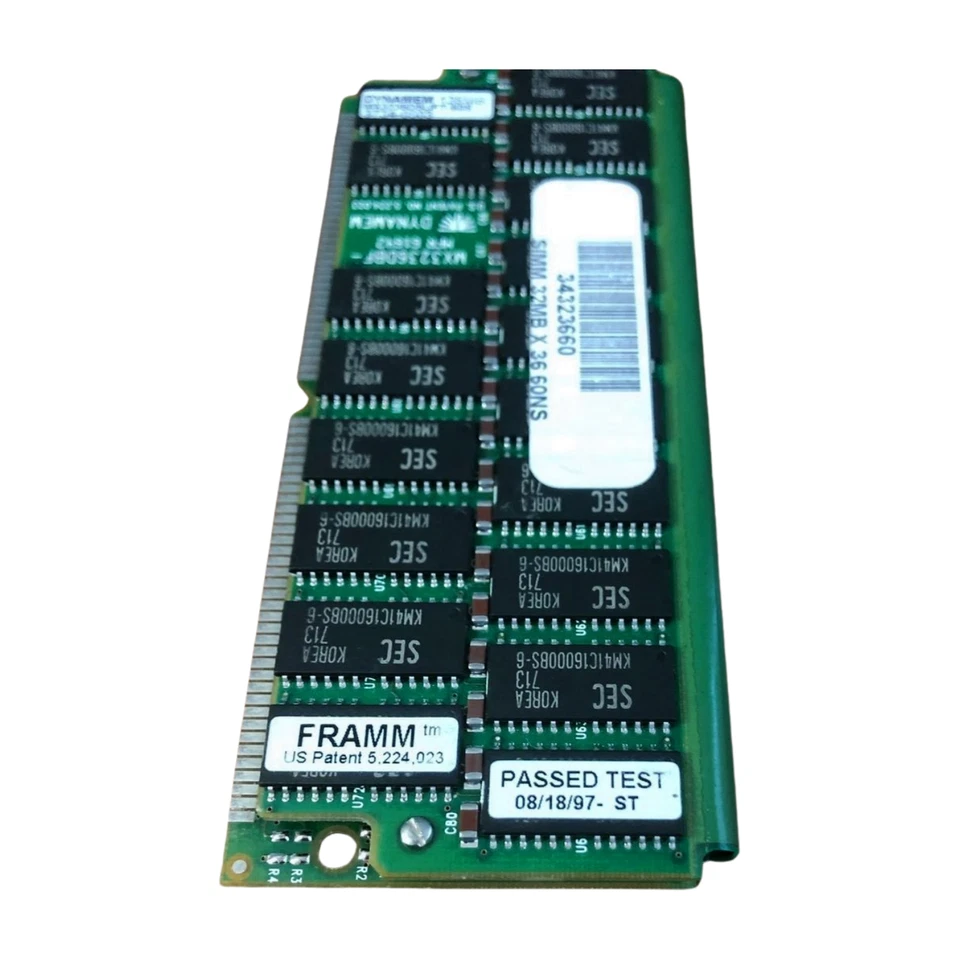 DYNAMEM 34323660 SIMM 32MB X 36 60NS Memory - Image 1 of 4