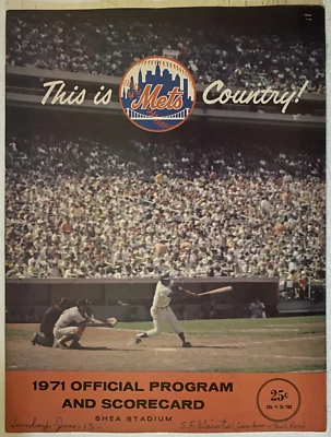 NEW YORK METS v SAN FRANCISCO GIANTS - 6/13/1971 - Official Program - AUTHENTIC - Image 1 of 4