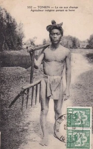 Pc da TONKIN + Trasportatore Langson à Hanoi 1929 Indocina Vietnam a Francia - Foto 1 di 2