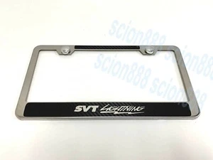 1pc Carbon Style For SVT LIGHTNING Stainless Steel License Plate Frame CF/UD - Bild 1 von 1