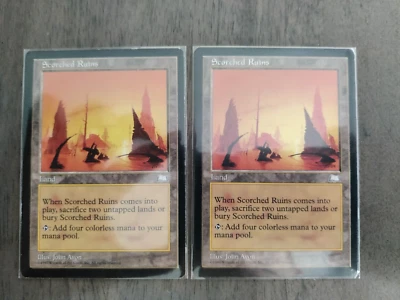 MTG 2x Scorched Ruins (Weatherlight) (LP/NM) - Image 1 of 2