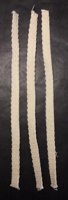 3-pack -3/8" x 7" LONG COTTON #00 LAMP WICK FOR ACORN & NUTMEG BURNERS USA MADE