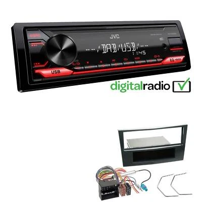JVC KD-X182DB MP3 DAB+ USB 1-DIN Autoradio für Opel Corsa D stealth black - Bild 1 von 4