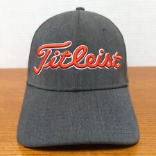 Titleist Golf Hat Cap Fitted M/L Gray Orange Logo Golfer Golfing Embroidered