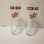 Lot of 2 Thin The Old Spaghetti Factory Glasses Collectibles 12oz Tall Vintage 
