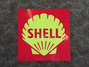 Shell modern clam in box - large self-adhesive vinyl decal for petrol bowser - Picture 1 of 1