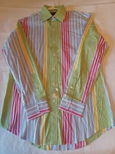 Polo Ralph Lauren Men's Curham Colorful Stripe Cotton Dress Shirt 16 32/33 New - Picture 1 of 7