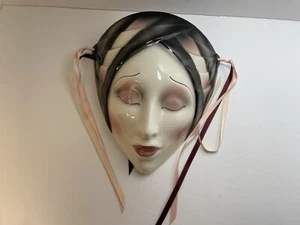 UNIQUE About Face Clay Art San Francisco Vintage Beautiful Woman Face Wall Decor - Picture 1 of 4