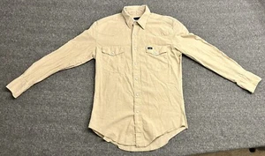 Camisa de manga larga para hombre Wrangler bronceada M perla broches de presión cepillo popper - Imagen 1 de 18