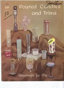 Poured Candles & Trims Craft Booklet Decorate Wax Instructions Vintage 1960s H18 - Picture 1 of 3