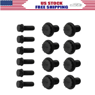 Clutch Flywheel Pressure Plate Flange Bolt Set For Honda Civic Si K Series 14Pcs - Image 1 of 4