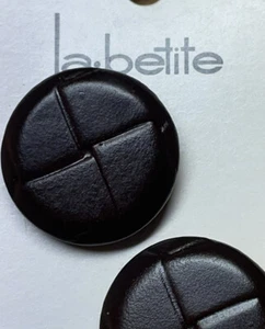 la petite Round Faux Leather Dark Brown Coat Buttons #286 ~ 1" (25mm) 2 Pack - Picture 1 of 4