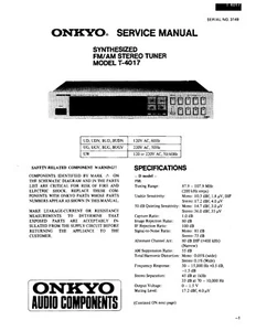 Service Manual-Anleitung für Onkyo T-4017  - Bild 1 von 1