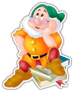 Calcomanía adhesiva de parachoques de coche de dibujos animados de Blancanieves y siete enanitos - 3"" o 5"" - Imagen 1 de 1