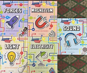 Flowchart Science: Forces Light Sound Electricity Magnetism non fiction Hardback - Foto 1 di 9