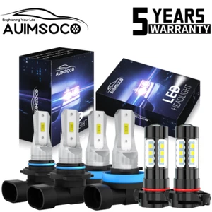 6x 6000K LED Headlight + Fog Light Bulbs Combo For 2007-2013 GMC Sierra 1500 - Picture 1 of 16