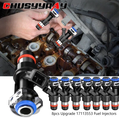 Inyectores de combustible 8 piezas actualización 17113553 para GMC Yukon XL 2500 2000-2006 6,0 L Foto 1 de 4