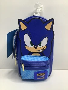 Sonic the Hedgehog AMC Loungefly Zipper Pouch Pencil Case Bag Blue NEW WITH TAGS - Picture 1 of 10