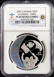 2007 Proof Silver Canada $25 Olympics, Canada Pride, PF 69 Ultra Cameo by NGC! - Picture 1 of 4