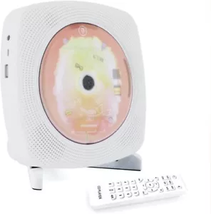 Wandmontierter CD-Player - Dual Lautsprecher, LED Display, Fernbedienung - FM Radio & - Bild 1 von 6