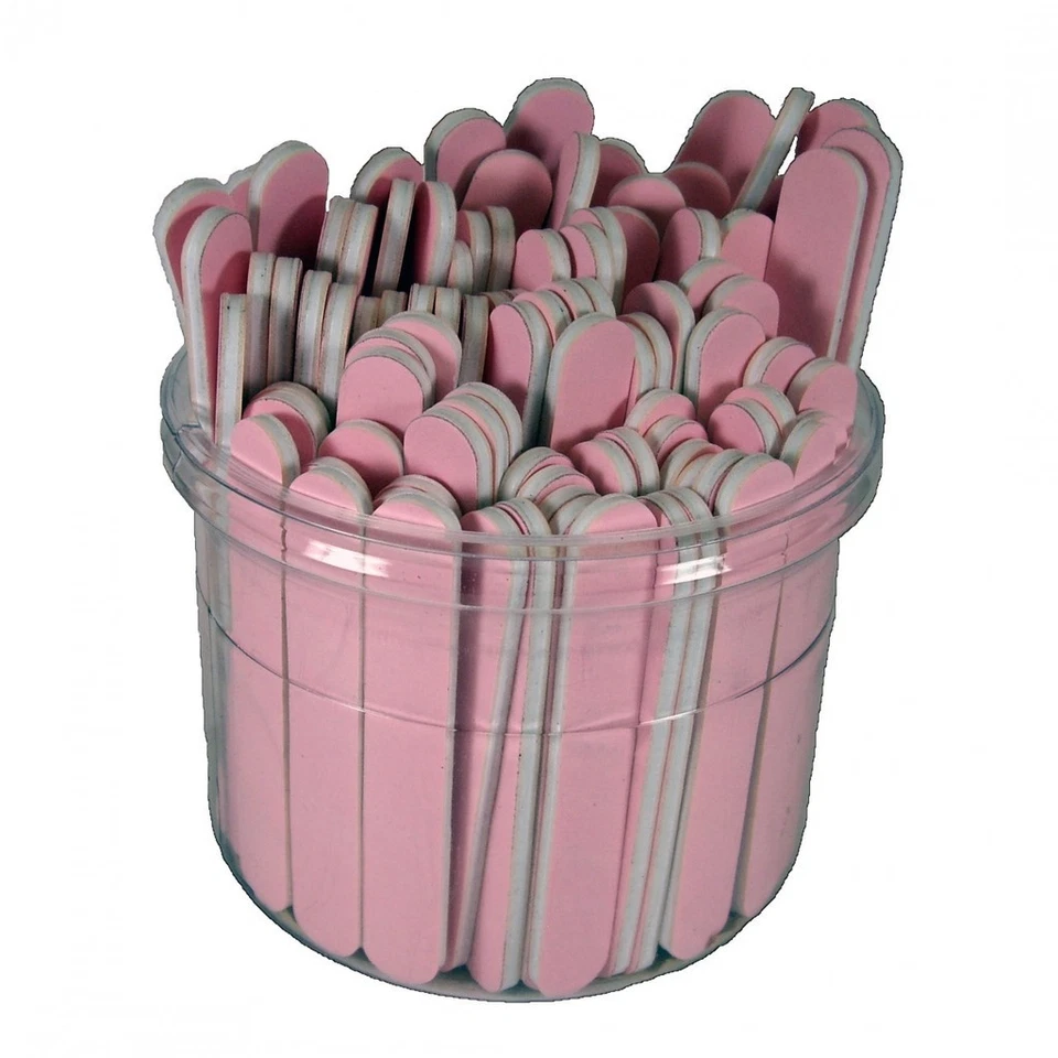 Розовые мини-пилки для ногтей зернистость 280/320 зернистость мягкие моющиеся салон красоты спа - Изображение 1 из 1