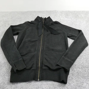 Lululemon Jacke Damen Medium schwarz grau Wende-Strickpullover mit durchgehendem Reißverschluss - Bild 1 von 24
