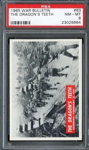 1965 PHILADELPHIA GUM WAR BULLETIN #63 THE DRAGON'S TEETH PSA 8 *DS14408 - Picture 1 of 2