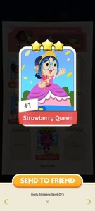 (Set 12 #4 ) Strawberry Queen 3⭐ sticker - Escape Summer Album - Picture 1 of 1