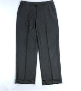 Hiltl 34x30 Gray Old Money Wool Cuffed Dress Pants Trousers Angelico Super 140s - Picture 1 of 14