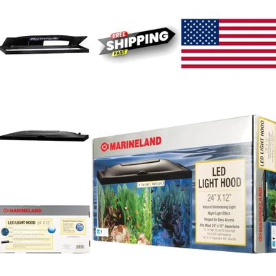 Tabletop LED Light Hood for Aquariums 24 Inch by 12 Inch Lightweight Design - Image 1 of 4